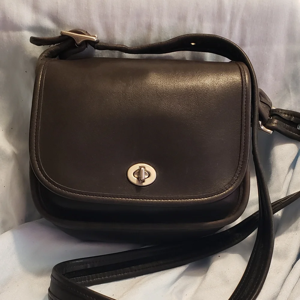 ショルダーバッグ Coach Classic Leather Shoulder Bag Coach 7461 Leather One Handle Bag Shoulder Mini Black Silver Zip
